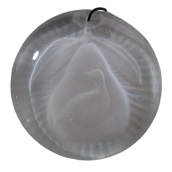 Partridge in A Pear Fostoria Glass Christmas Ornament 1973 In Orignal Box GUC - Picture 1 of 10